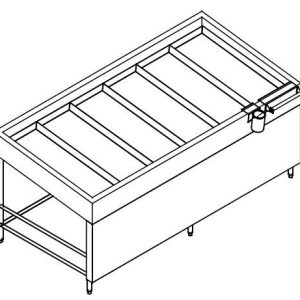 SS FRUIT DISPLAY INSULATED ICE BED COUNTER